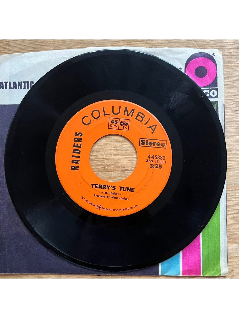 Raiders - Terry's Tune/Indian Reservation 45rpm VG+ R15